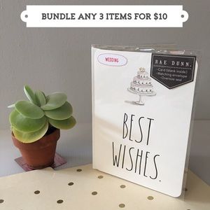🆕 {Rae Dunn}  BEST WISHES Wedding Day Card